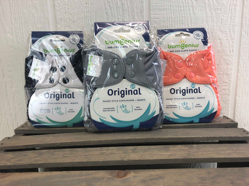 used BumGenius One-Size Pocket Diapers