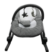 Shop Baby Delight Go with Me Aura Deluxe Portable Rocker & Bouncer, Quilted Charcoal Tweed at GoodBuy Gear