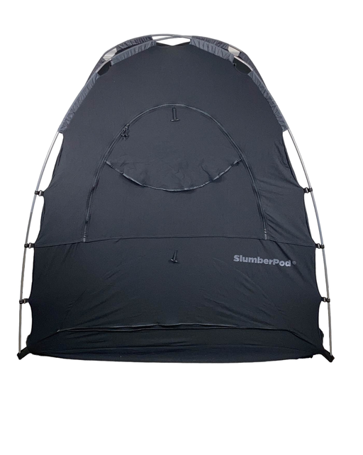 secondhand SlumberPod 3.0 Sleep Canopy, Black with Grey Accents