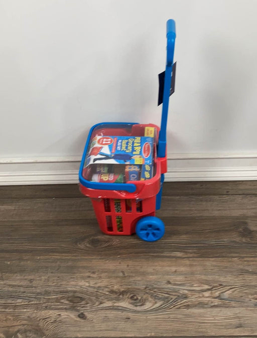 secondhand Melissa & Doug Fill And Roll Grocery Basket Set