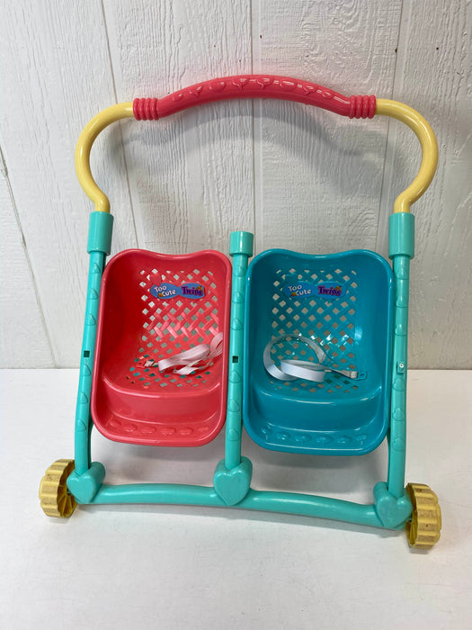 secondhand Too Cute Twin Doll Stroller