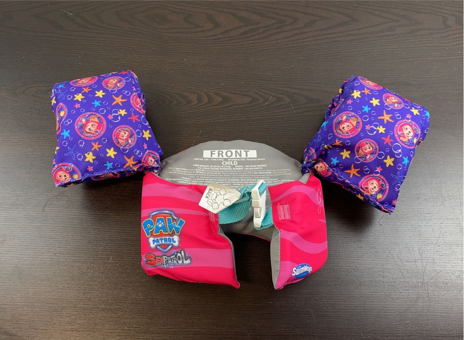 secondhand SwimWays Swim Trainer Life Jacket, Paw Patrol