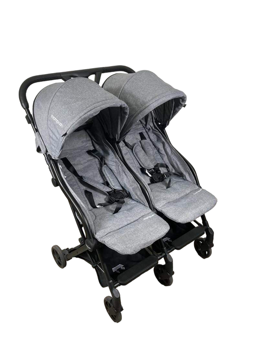 Shop Mompush Lithe Double Stroller, 2022, Grey at GoodBuy Gear