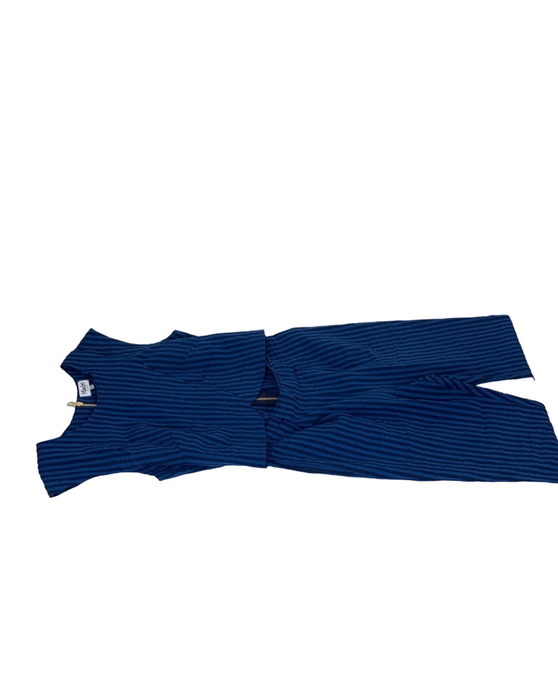Shop Madri Collection Crossover Nursing Jumpsuit, Blue stripe, XS at GoodBuy Gear