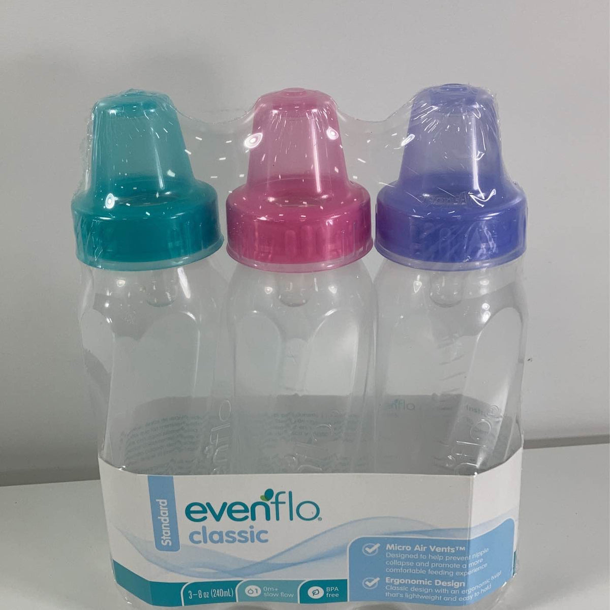 Evenflo 8-Ounce Bottles, 3-Pack