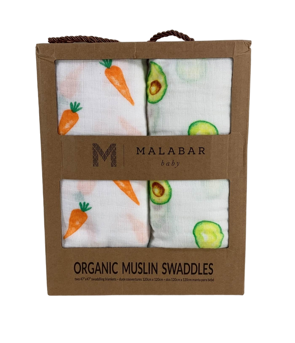 used Malabar Baby Organic Cotton Swaddle Blankets