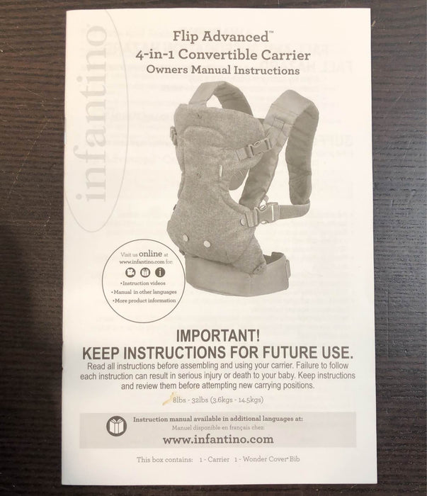 used Infantino Flip Advanced 4-in-1 Convertible Carrier