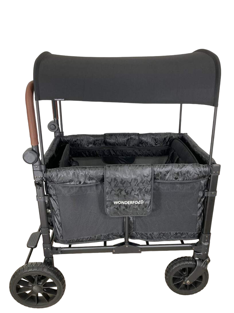 Wonderfold W4 Luxe Quad Stroller Wagon, 2023, Elite Black Camo