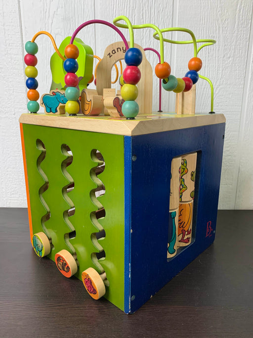 secondhand B. Toys Zany Zoo Wooden Activity Cube