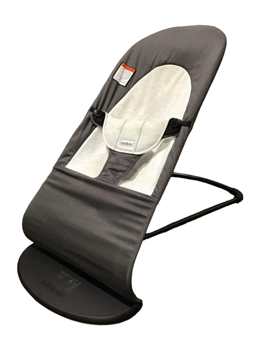 used BabyBjorn Bouncer Balance, Dark Grey/Grey, Black Frame