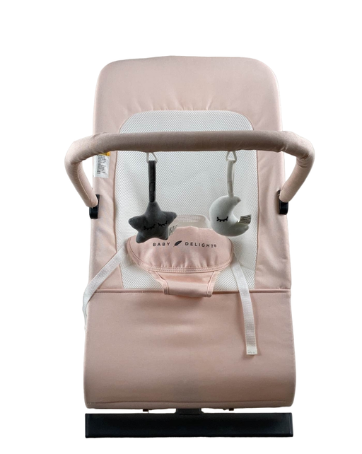 secondhand Baby Delight Go With Me Alpine Deluxe Portable Bouncer, Peony Pink