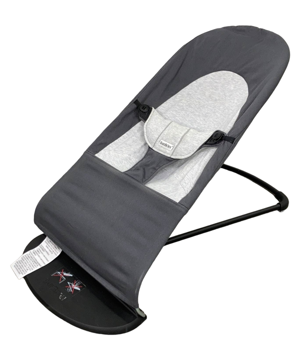 used BabyBjorn Bouncer Balance, Dark Grey/Grey, Black Frame