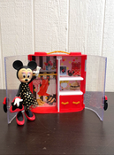 used Disney Minnie Mouse Poseable Doll Fashion Dress Up Set