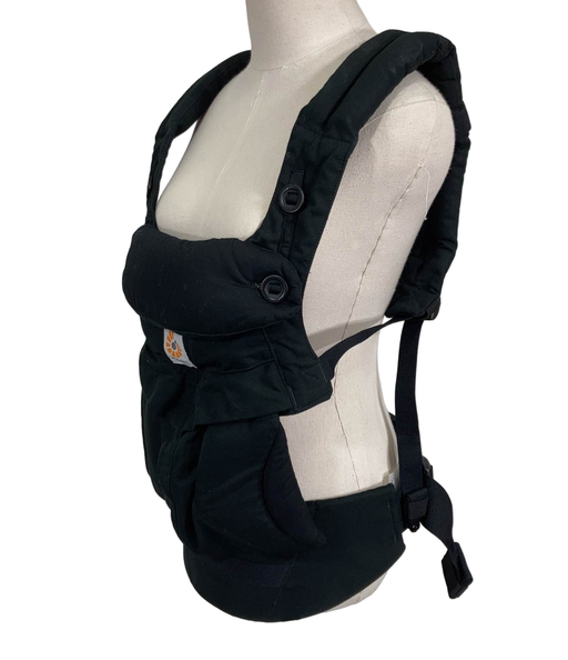 used Ergobaby 360 All Positions Cotton Baby Carrier, Pure Black