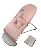 secondhand BabyBjorn Bouncer Bliss, Light Gray Frame, Light Pink 3D Jersey