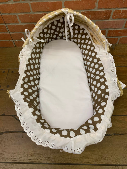 secondhand Badger Basket Natural Moses Basket with Hood