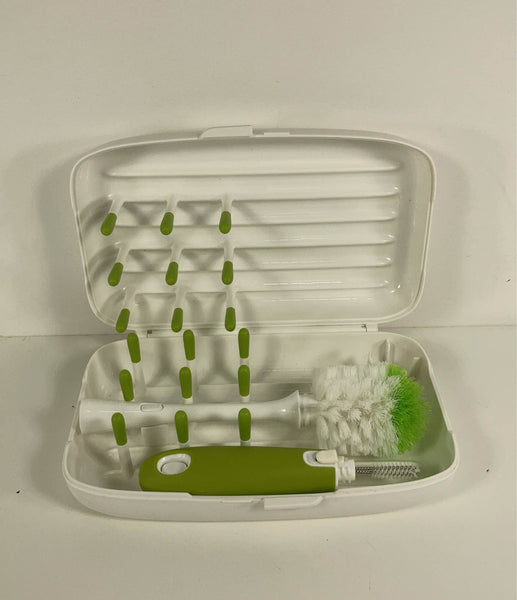 OXO Tot On-The-Go Drying Rack and Bottle Brush - Green