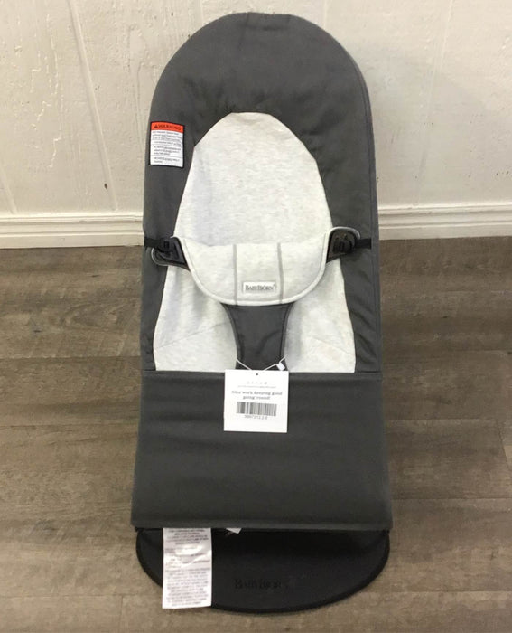 used BabyBjorn Bouncer Balance, Dark Grey/Grey, Black Frame