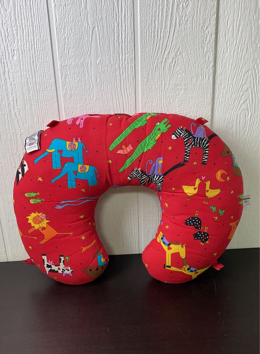 secondhand Boppy Nursing Pillow, Red Animals