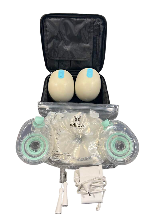 used Willow Wearable Breast Pump 2.0, With Milk Containers