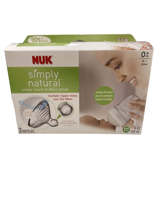 Shop NUK Simply Natural Bottle, 5oz, 3 pack at GoodBuy Gear