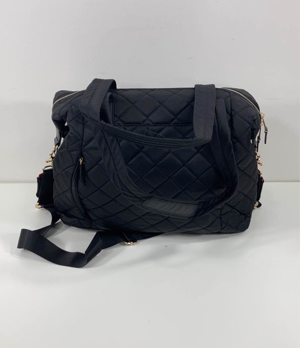 Shop StorkSak Stevie Quilt Diaper Bag, Black at GoodBuy Gear