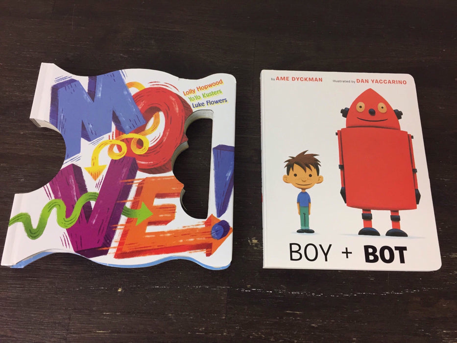 used BUNDLE Board Books, Make Moves And Help A Robot