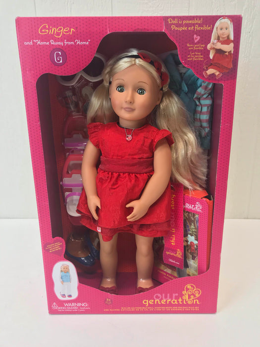 secondhand Our Generation Ginger 18” Posable Holiday Deluxe Doll