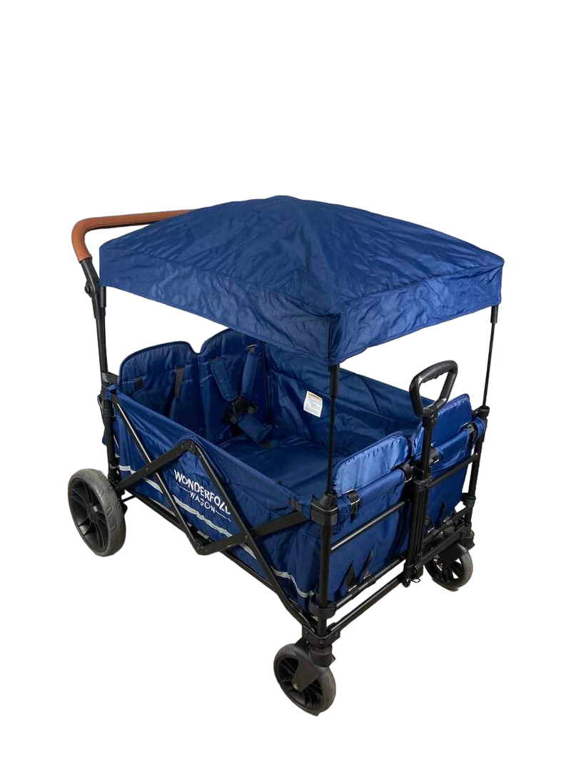 wonderfold x4 pull and push quad stroller wagon Wonderfold X4 Push & Pull Quad Stroller, 2022, Navy