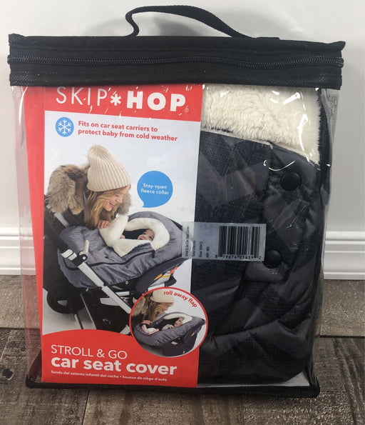 used Skip Hop Stroll & Go Universal Car Seat Cover, Tonal Chevron