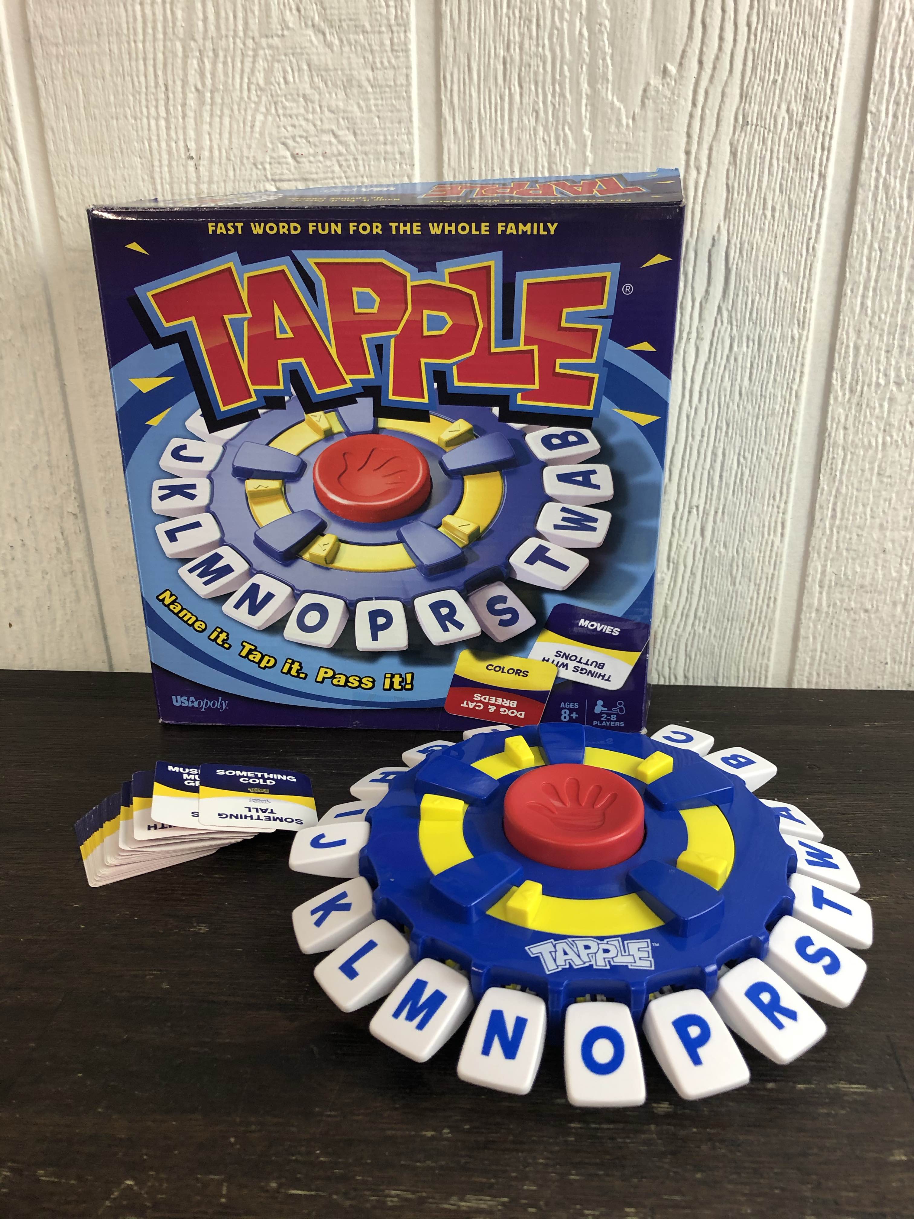 Tapple Board Game - Fast Word Game USAopoly - COMPLETE - Tested