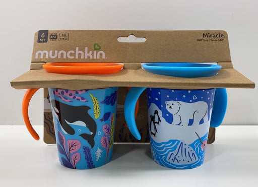 used Munchkin Miracle 360 Sippy Cup, Orca/Polar Bear