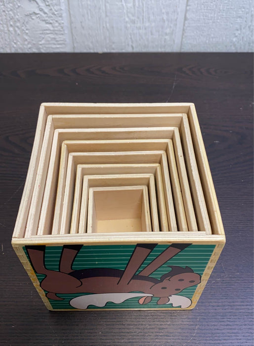 secondhand Melissa & Doug Wooden Nesting Blocks