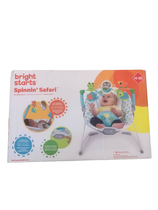 secondhand Bright Starts Vibrating Bouncer, Spinnin' Safari