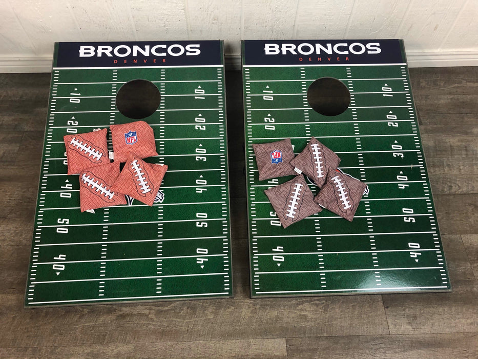 used Wild Sports Cornhole Boards With Beanbags, Broncos Football