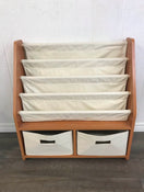 used One Step Ahead Kid’s Sling Bookshelf With Storage Bins