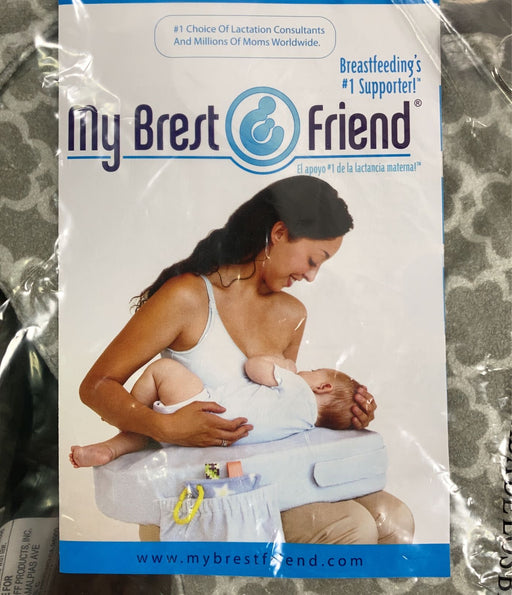 used My Brest Friend Nursing Pillow, Flowing Fans Gray/White