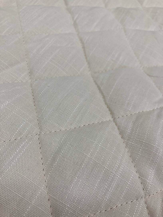 secondhand Poppyseed Play Linen Round Mat, Ivory