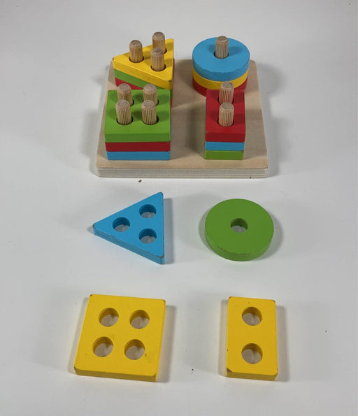 secondhand Wood City Montessori Sorting & Stacking Toy