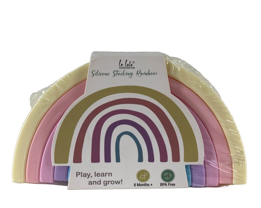 used Le Lolo By Anpei Silicone Stacking Rainbow, Pastel