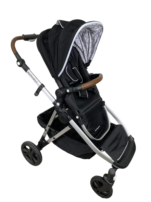 used Mockingbird Single to Double Stroller, 2022, Silver with Penny Leather, Windowpane, Black