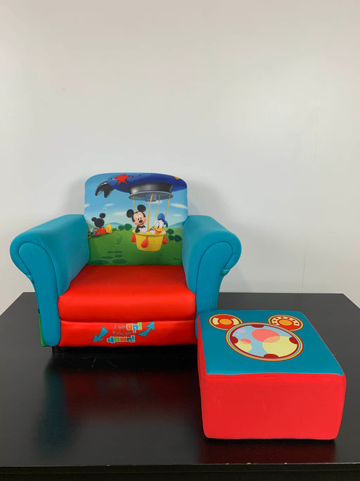 used Delta Children Mickey Mouse Upholstered Chair with Ottoman