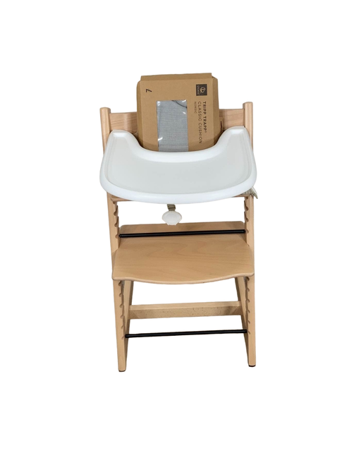 used Stokke Tripp Trapp High Chair with Baby Set and Tray, Natural, White