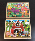 used BUNDLE Melissa & Doug Wooden Puzzles