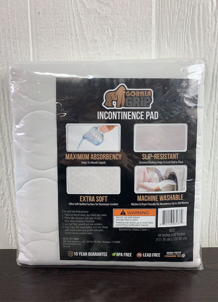 Gorilla Grip  Washable Slip Resistant Leak Proof Incontinence Bed Pad