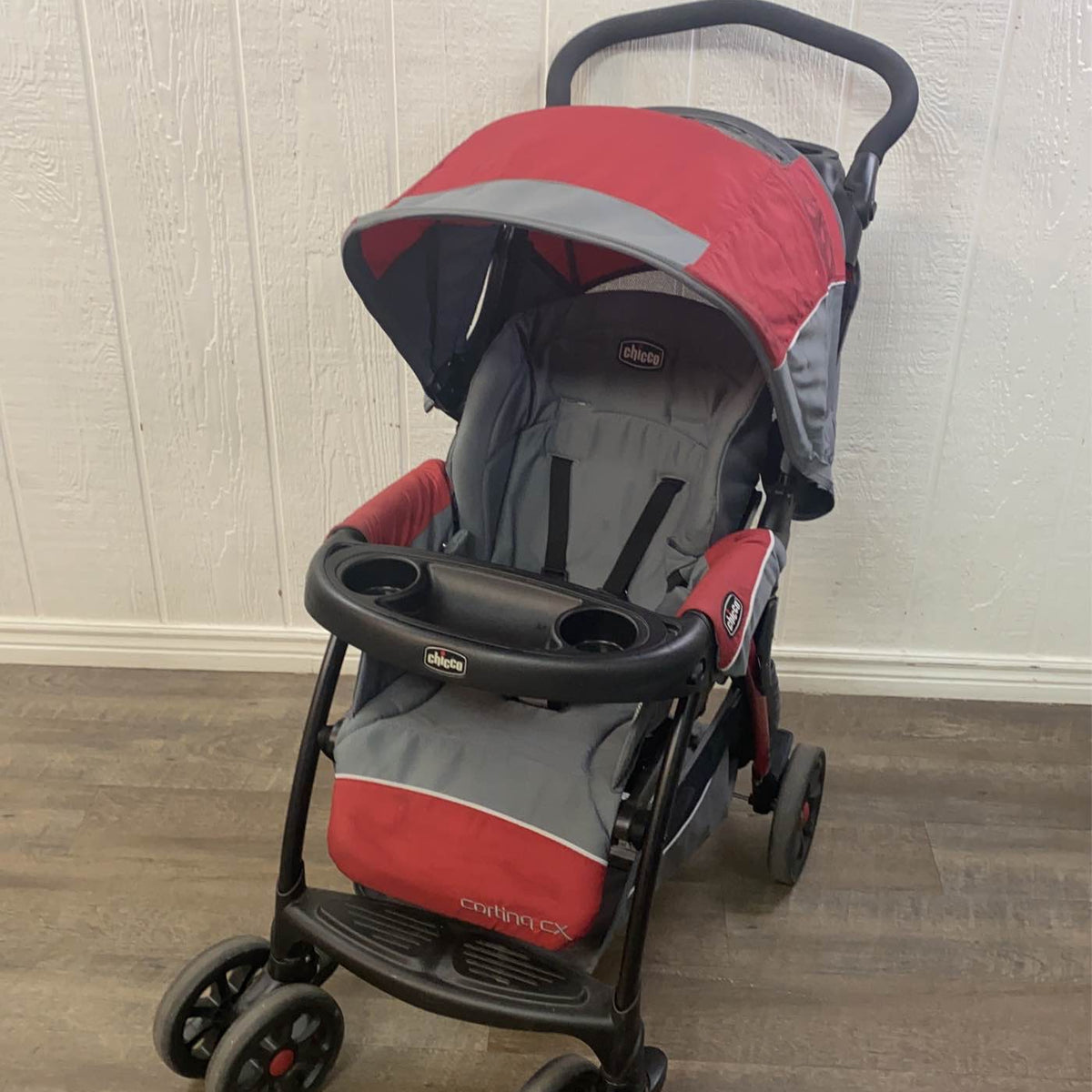 Chicco Cortina CX Travel System Stroller, Red, 2016