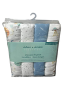 used Aden + Anais Essentials Cotton Muslin Swaddle, 4pk, Space Explorers