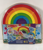 used Melissa & Doug Blue's Clues & You! Wooden Rainbow Stacking Puzzle