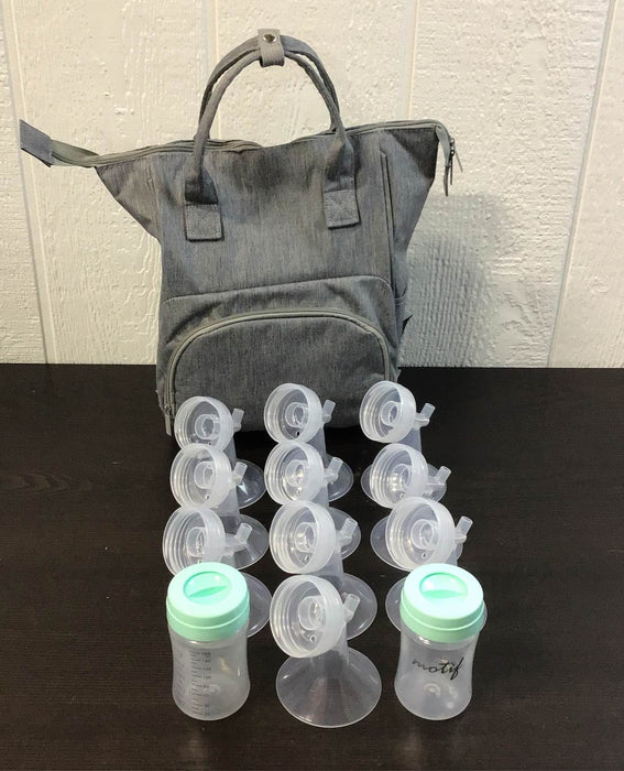 used Motif Medical Luna Double Electric Breast Pump, with Accessories (24mm 28mm 32mm)