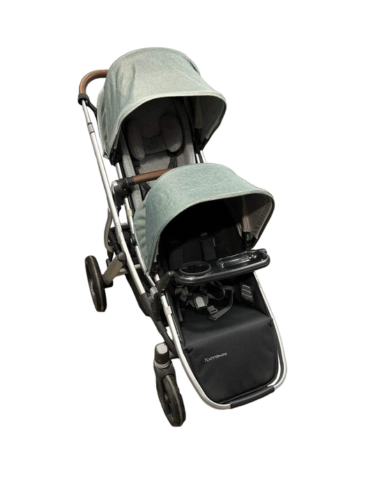 secondhand UPPAbaby VISTA V2 Double Stroller, 2020, Emmett (Green Melange)